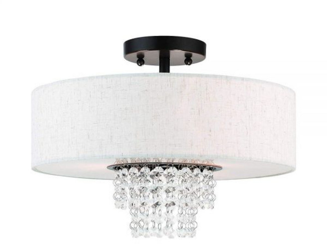 Livex Lighting 51096-92 칼라일 잉글리시 브론즈 3 조명 천장 마운트, Livex Lighting 51096-92 칼라일 잉글, 1