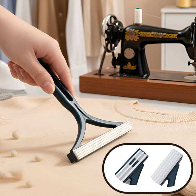 도토리컴퍼니 수동보풀제거기 의류 손상방지 보풀 스크래퍼, 네이비