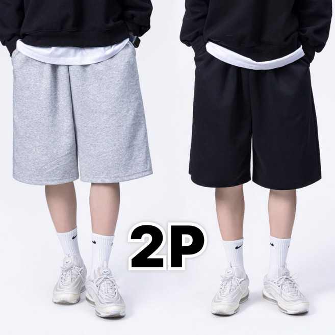 1+1 버닝몬스터 와이드 6부 버뮤다팬츠 반바지