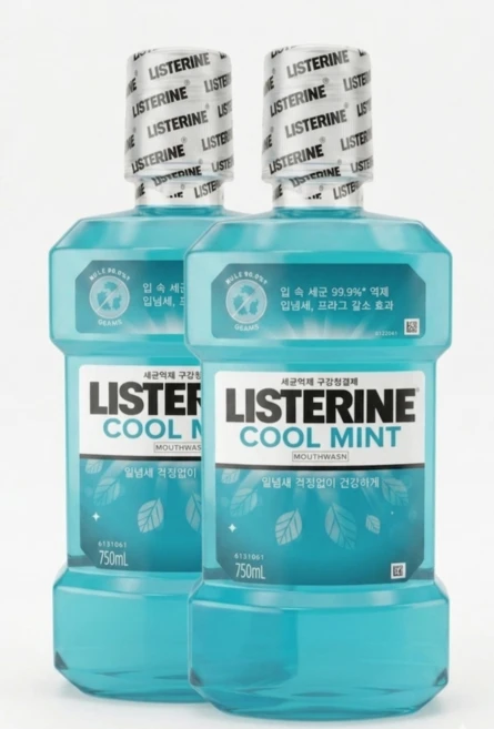 리스테린 쿨민트 구강청결제, 750ml, 옵션선택, 2개 - 쿠팡