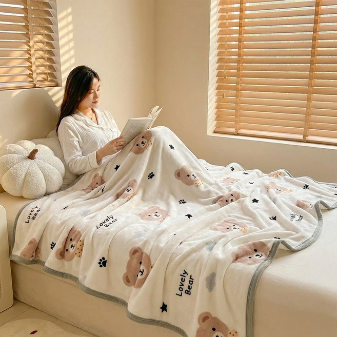 포근달 밍크 극세사 담요 사계절 다용도 무릎 담요이불