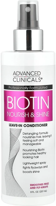 Advanced Clinicals Biotin Leave-In Conditioner 8 fl oz (237 ml), Advanced Clinicals, Biotin, Le, 1개, 237ml - 쿠팡