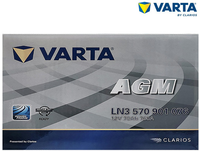 바르타 VARTA AGM70 LN3 폭스바겐 CC 파사트 티구안 자동차 배터리, 1개, 폐전지반납/공구대여
