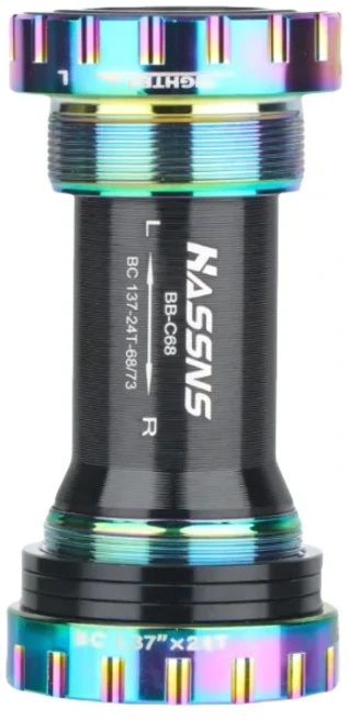 HASSNS MTB/도로 자전거 크랭크셋 Hollowtech IXF 통합 스레드/PressFit BB 68-73mm 초경량 합금 크랭크셋, [09]