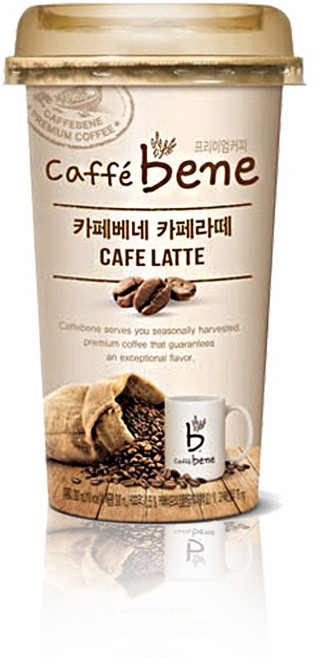 카페베네 카페라떼, 200ml, 40개