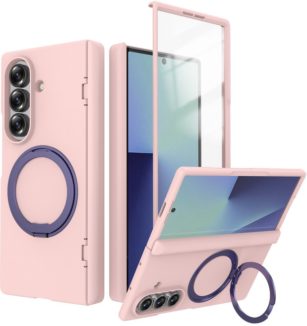 YINUO 갤럭시 Z 폴드 6 7 오토 힌지 가드 magsafe 360도 각도 조절이 거치대 케이스