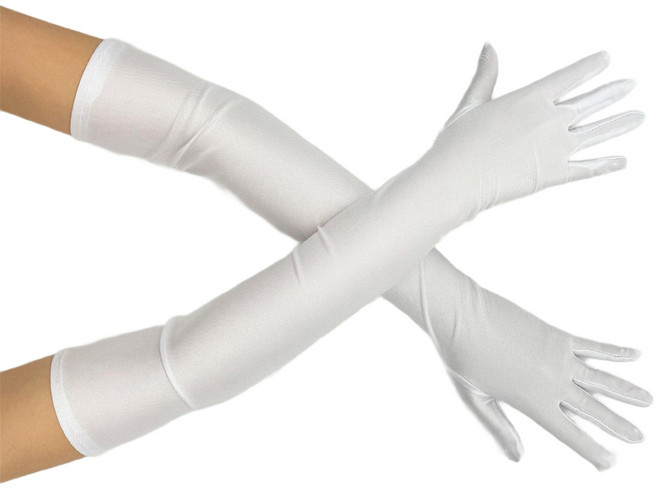 이브닝 갈라 드레스 글러브 무대 공연 팔꿈치 길이 글러브 결혼식 글러브