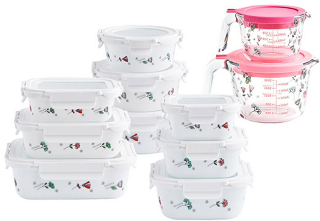 메이페어 플뢰르데샹 유리밀폐용기세트 11종, 1세트