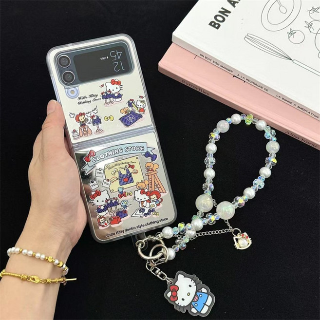 갤럭시z플립7 z플립5 z플립6 힌지보호 투명실리콘 아름다운 꽃 핸드폰케이스