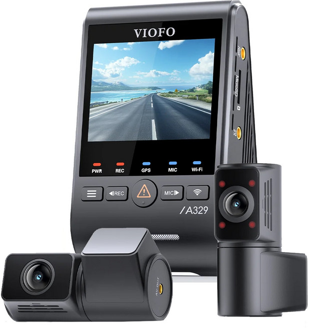 VIOFO A329S 三鏡頭行車記錄器 4K 2K 車內鏡頭 210度廣角 STARVIS 2 台灣代理