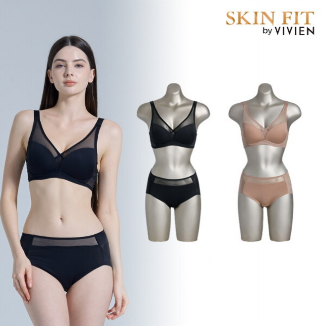 [비비안 스킨핏] 비비안 리프팅 밀착 브라팬티 2세트