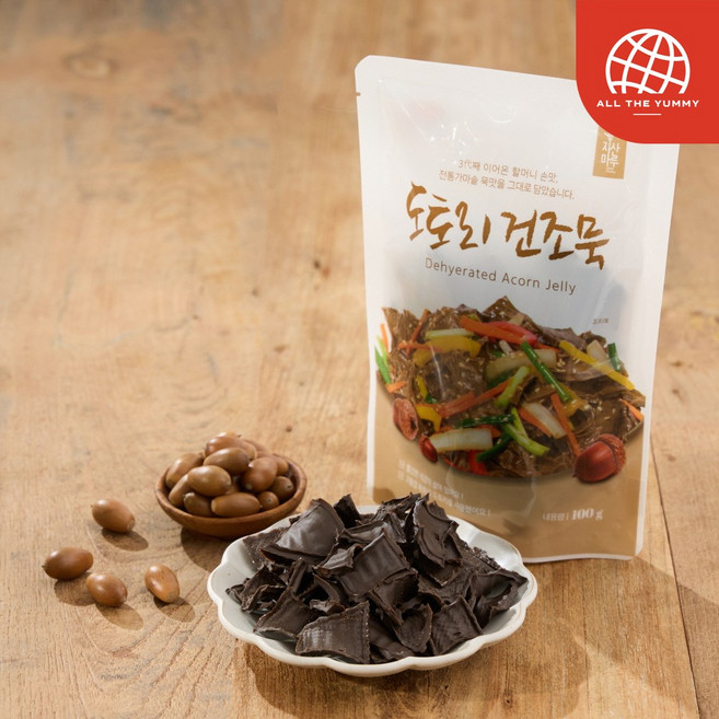 [올더야미] 지리산 묵가 춘향골 도토리건조묵 100g 3팩, 1