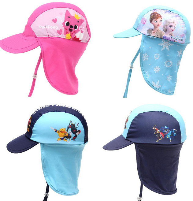 나린키즈 아동 수영모자 플랩캡 UV 어린이 휴가 수영장 워터파크 물놀이 모자