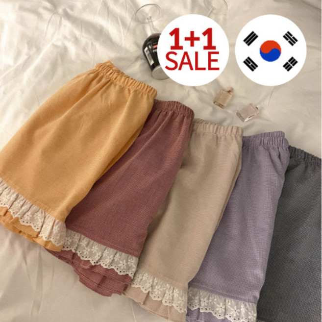 [1+1] 릴위드 여성 여름 3부 반바지 잠옷 홈웨어 파자마