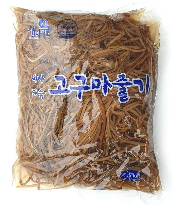 새마원 비타민자숙 고구마줄기 데친 삶은 고구마순, 1개, 1.5kg