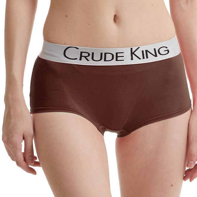 CRUDE KING 中腰無痕平角內褲 舒適透氣 多色可選 M-4XL, 咖啡色