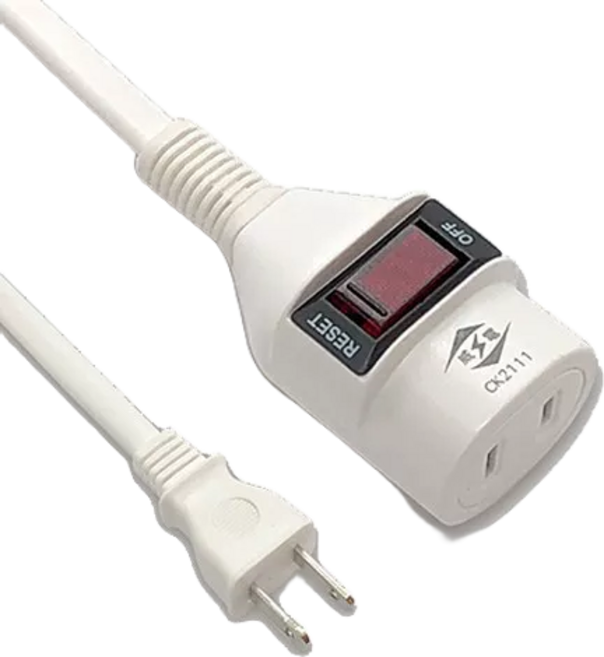 威電 過載斷電中繼線組 CK2111 延長線 1開關1插座 動力線 新安規 台灣製MIT, 白色, 1個, 4.5m