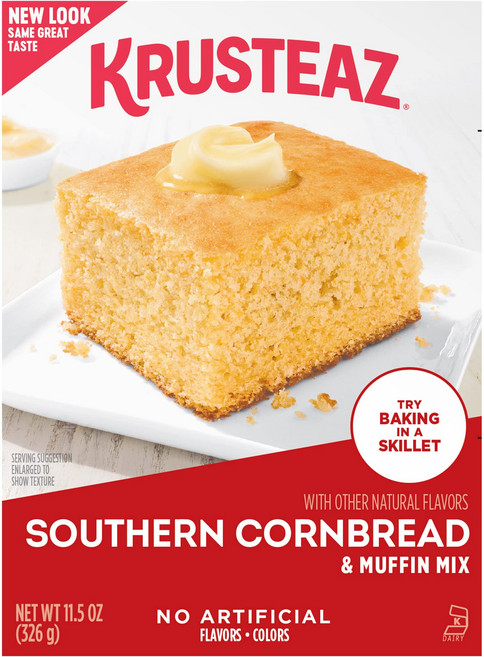 크러스티즈 서던 콘브레드 및 머핀 믹스 340g Krusteaz Southern Cornbread and Muffin Mix (11.5 Ounce (Pack of 4)), 11.5 Ounce (Pack of 4), 326g, 1개