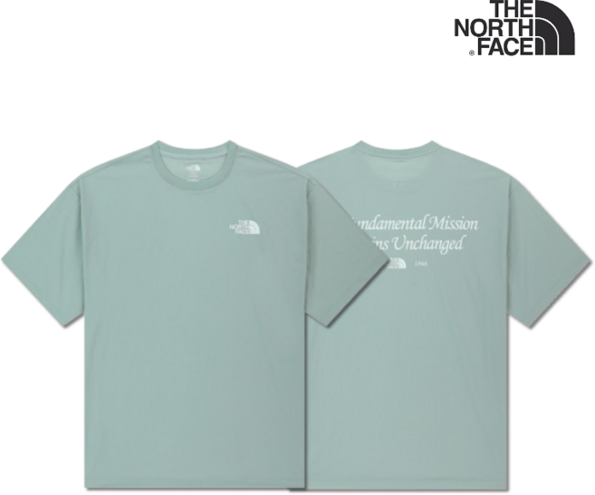 노스페이스 시원한 냉감소재 우븐 생활방수 반팔 티셔츠