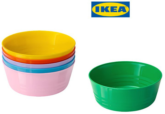 이케아 칼라스 IKEA KALAS 유아식기 뉴컬러, 1세트, 그릇, 비비드컬러