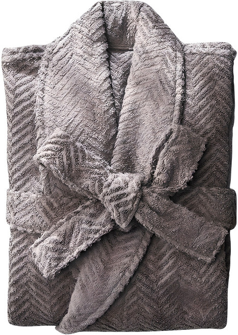 소프트터치 40수 헤링본 호텔용 목욕가운, 차콜그레이, 1개