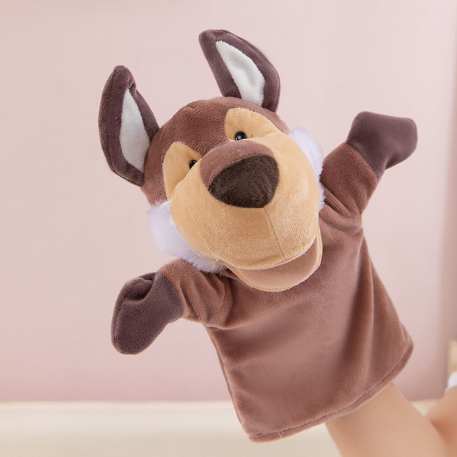 [5시 당일출고] FOOI 구연동화 말하는 동물 손인형 20종 동물장갑 연극, 07.늑대, 1개, 24cm