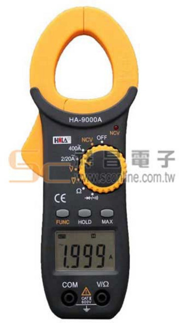 祥昌電子 HILA 海碁 HA-9000A 數位交流鉤錶 0.001A-400A, 1個