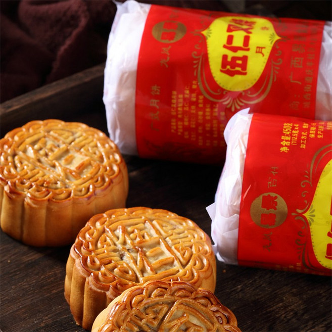 중국월병 10개입 전통 전통빵 추석선물 월병 수제과자 베이킹 화과자 중추절 나무 간식 과자 추석 케이크 포장, 오곡 포크 1통+백연꽃 1통, 1개, 1g