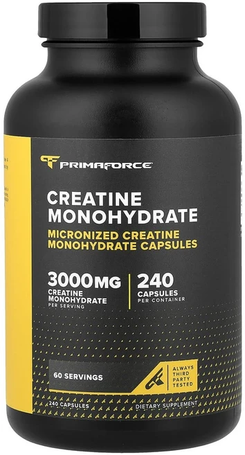 프리마포스 크레아틴 일수화물 3000mg 캡슐 240정(캡슐 1정당 750mg), 1개, 240정 - 쿠팡