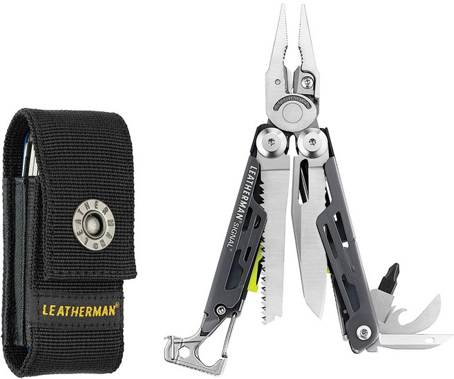 레더맨 시그널 캠핑 멀티툴 그레이, 1개