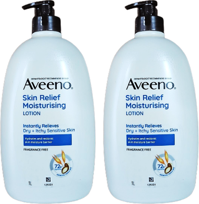 아비노 스킨릴리프 모이스춰라이징 바디로션, 1L, 2개
