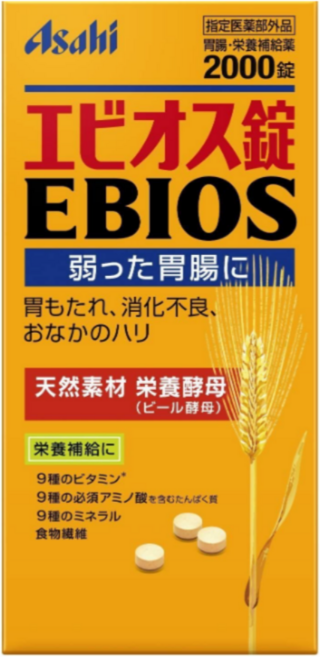 아사히 에비오스 2000정, 1정, 1개