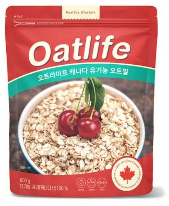 오트라이프 유기농 오트밀, 600g, 1개