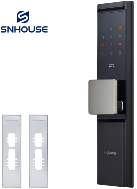 [셀프설치] 직방 디지털도어락 와이파이 현관도어락 번호키 SHP-DR700+실버보강판