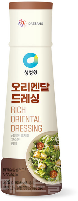 대상 청정원오리엔탈드레싱 325G, 1개