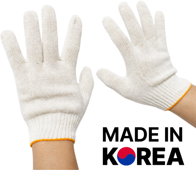 민토리 국산 열처리 면장갑 40G 남성용 세탁가능 오래쓰는 목장갑 수산 육가공 제과제빵 소량, 화이트, 10세트