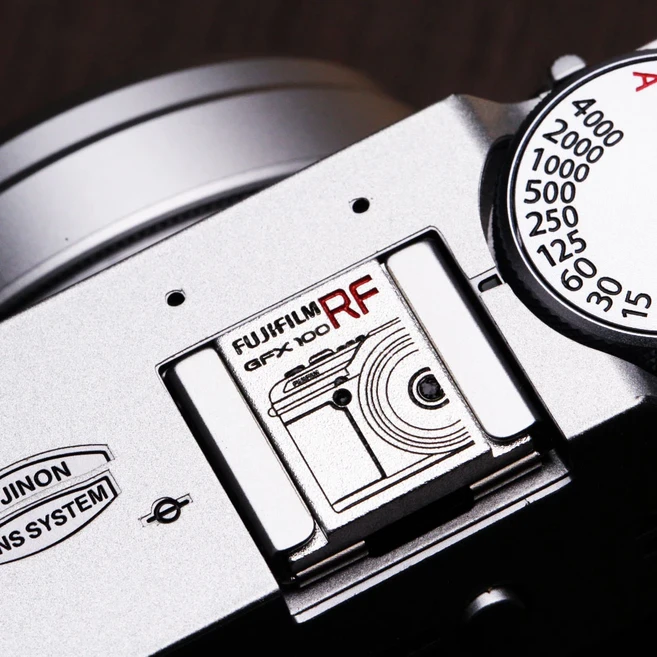 후지 XM5 GFX100RF XT5 XT4 XT3 XE5 XS20 X100VI 후지필름 액세서리용 메탈 카메라 핫슈 커버, 02 A for GFX100RF