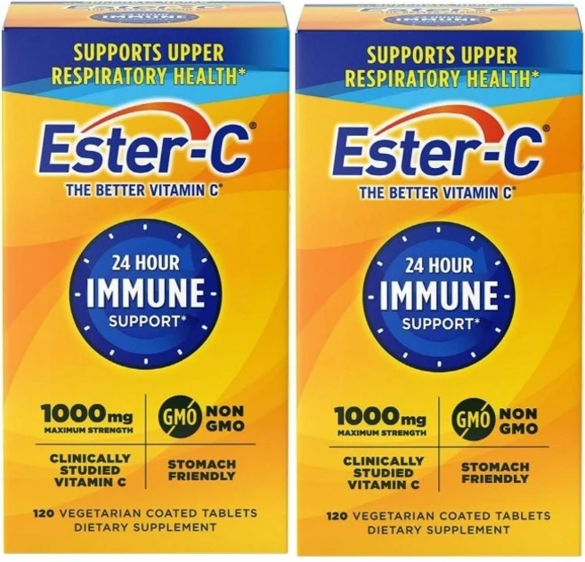 네이쳐스바운티 Ester-C 맥시멈 스트렝스 1000mg 베지 코팅 120정, 2개 - 쿠팡