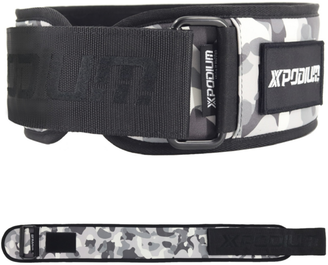 엑스포디움 리프팅벨트 블랙라벨 헬스 크로스핏벨트 역도 데드리프트 허리보호대, 카모 그레이, M