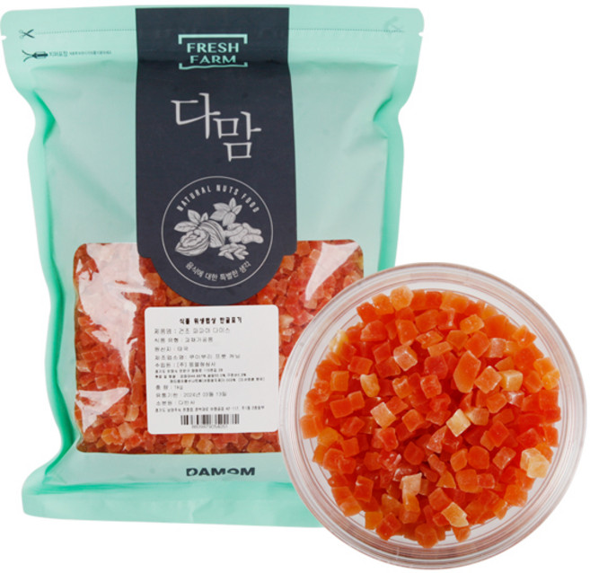 건파파야 다이스 1kg, 1개