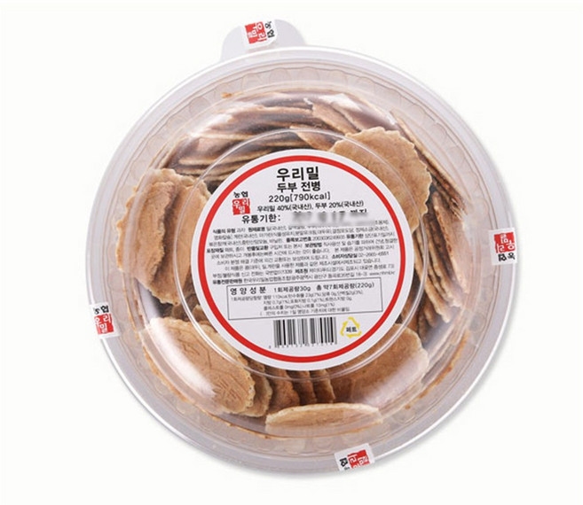 (우리밀농협) 우리밀 두부전병 두부과자 우리밀과자, 220g, 1개