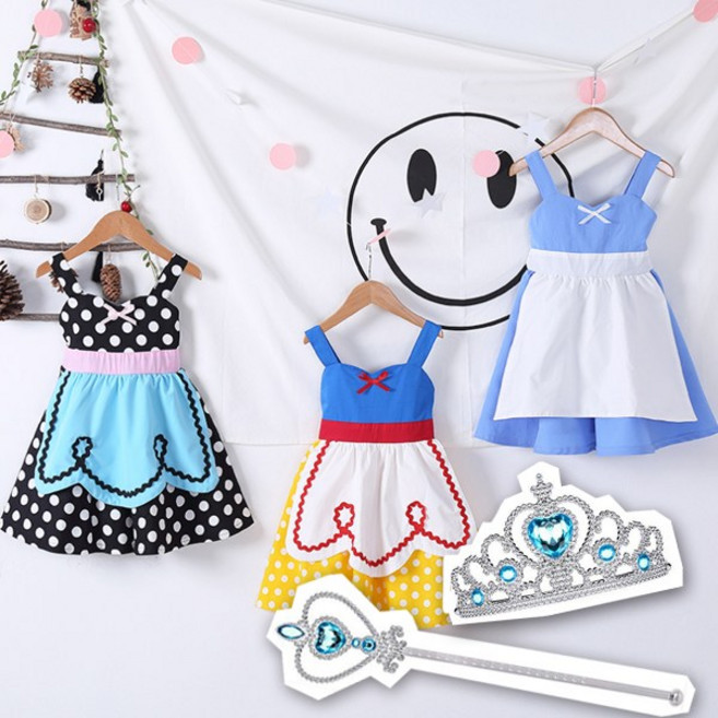 [당일출고] FOOI 공주원피스 공주앞치마 여아드레스+소품 2종 증정 빠른배송