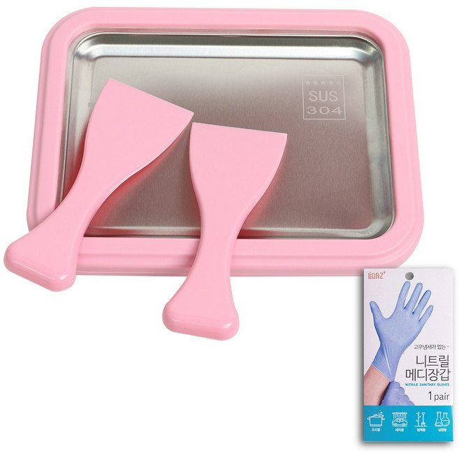 뮤즈 철판 아이스크림 메이커 / 아이스크림제조기 304스테인리스 미니휴대용 캠핑용 아이스크림팬, 1개, 핑크