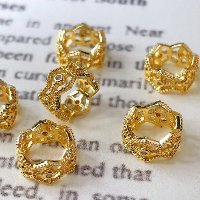 【泰福水晶 Tai Fu】金色 單個售 手作DIY飾品材料 串珠手鍊項鍊配件