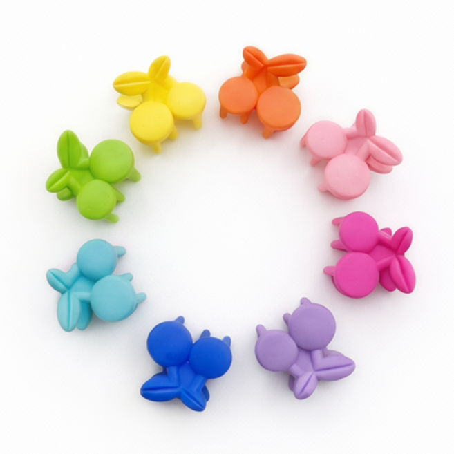 렛츠독 강아지 알록이 헤어핀 미간핀 앞머리 집게핀 세트, 1개, 알록이 체리 8P