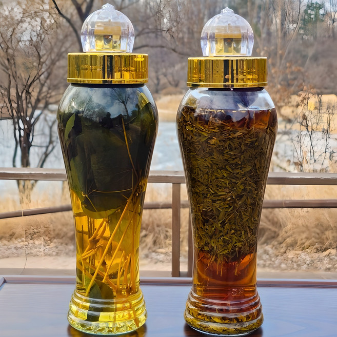 더풍월 야관문주 + 삼지구엽초주 열정 담금주 1리터 세트 + 한정판 레시피 (술 포함 X), 1L, 2개