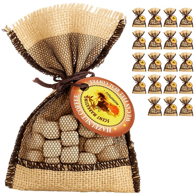 국산 편백나무 커피방향제x(20개)차량디퓨저 헤이즐넛, 20개