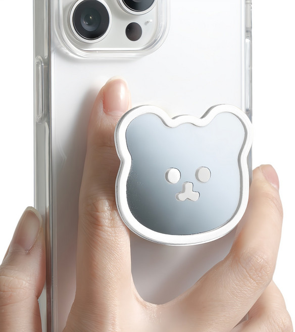 누아트 미러 그립 스마트톡, 곰돌이화이트, 1개