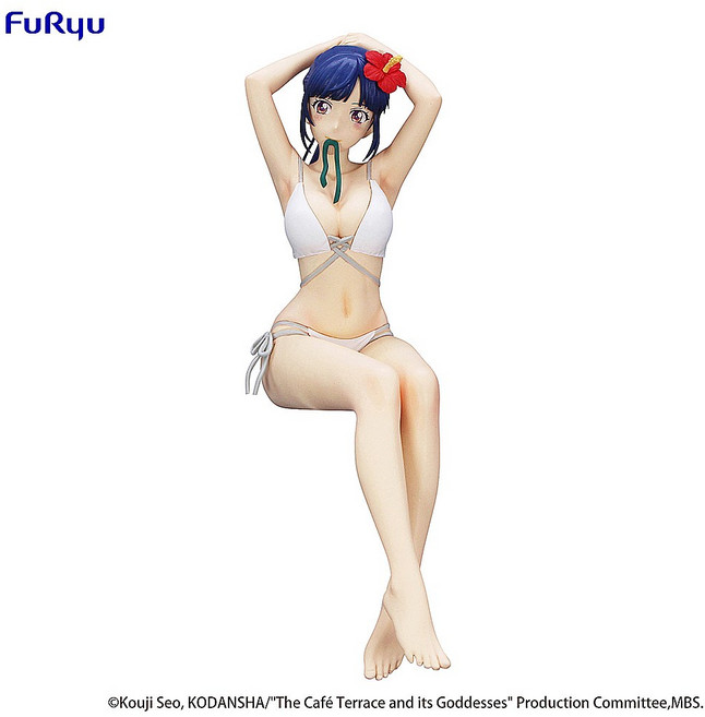 FuRyu 景品 女神咖啡廳 鶴河秋水泡麵蓋公仔 精緻可愛 動漫迷必備收藏 實用泡麵蓋設計, 1個