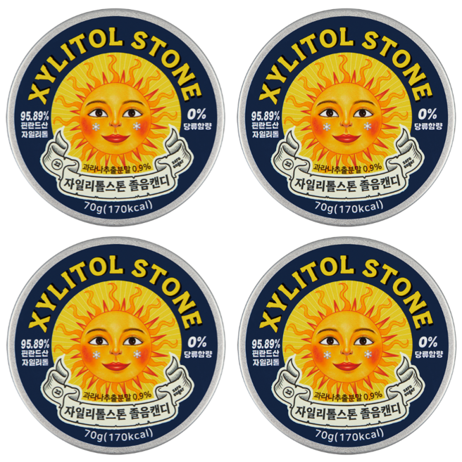 자일리톨스톤 졸음캔디, 4개, 70g